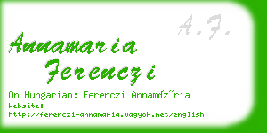 annamaria ferenczi business card